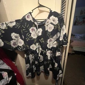 Floral print short dress size 3x